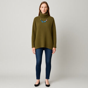 French Connection Turtleneck High Low Sweater Small